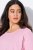 Ulla Popken Asymmetric Flounce Panel Short Sleeve Tee Pink - T-shirt - T-shirt da donna taglie comode