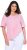 Ulla Popken Asymmetric Flounce Panel Short Sleeve Tee Pink - T-shirt - 