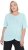Ulla Popken Antibacterial Short Sleeve Draped Tee Light Turquiose - T-shirt - 