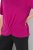 Ulla Popken Antibacterial Short Sleeve Draped Tee Light Magenta - T-shirt - T-shirt da donna taglie comode