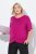Ulla Popken Antibacterial Short Sleeve Draped Tee Light Magenta - T-shirt - T-shirt da donna taglie comode