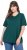 Ulla Popken Eco Cotton Basic T-Shirt 2-Pack Green/White - T-shirt - 