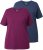 Ulla Popken Eco Cotton Basic T-Shirt 2-Pack Black/Red - T-shirt - 