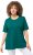 Ulla Popken Essential Round Neck Stretch Tee Dark Emerald - T-shirt - 