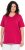 Ulla Popken Essential V-Neck Stretch Tee Dark Raspberry - T-shirt - 
