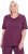 Ulla Popken Quick-Drying Short Sleeve T-Shirt Dark Cherry - T-shirt - 