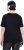 Ulla Popken Satin Trimmed Ribbed Jersey Short Sleeve T-Shirt Black - T-shirt - 