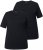 Ulla Popken Scoop Neck Short Sleeve Tee Black - T-shirt - 