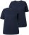 Ulla Popken Scoop Neck Short Sleeve Tee Navy - T-shirt - 