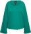 Ulla Popken Rolled Edge Long Sleeve Sweatshirt Emerald Green - Felpe & felpe con cappuccio - 