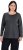 Ulla Popken Basic Round Neck Long Sleeve Slim Fit Cotton Tee Charcoal - T-shirt - 