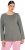 Ulla Popken Basic Round Neck Long Sleeve Slim Fit Cotton Tee Grey - T-shirt - 