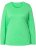 Ulla Popken Basic Round Neck Long Sleeve Slim Fit Cotton Tee Mint Green - T-shirt - 