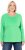 Ulla Popken Basic Round Neck Long Sleeve Slim Fit Cotton Tee Mint Green - T-shirt - 