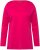 Ulla Popken Basic Round Neck Long Sleeve Slim Fit Cotton Tee Magenta Pink - T-shirt - 