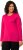 Ulla Popken Basic Round Neck Long Sleeve Slim Fit Cotton Tee Magenta Pink - T-shirt - 