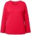 Ulla Popken Basic Round Neck Long Sleeve Slim Fit Cotton Tee Red - T-shirt - 
