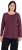 Ulla Popken Basic Round Neck Long Sleeve Slim Fit Cotton Tee Dark Berry - T-shirt - 