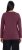 Ulla Popken Basic Round Neck Long Sleeve Slim Fit Cotton Tee Dark Berry - T-shirt - 
