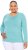 Ulla Popken Basic Round Neck Long Sleeve Slim Fit Cotton Tee Mint - T-shirt - 
