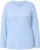Ulla Popken Basic Round Neck Long Sleeve Slim Fit Cotton Tee Light Blue - T-shirt - 