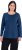Ulla Popken Basic Round Neck Long Sleeve Slim Fit Cotton Tee Dark Blue - T-shirt - 