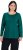 Ulla Popken Basic Round Neck Long Sleeve Slim Fit Cotton Tee Teal Green - T-shirt - 