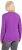 Ulla Popken Basic Round Neck Long Sleeve Slim Fit Cotton Tee Purple - T-shirt - 