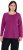 Ulla Popken Basic Round Neck Long Sleeve Slim Fit Cotton Tee Berry - T-shirt - 