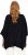 Ulla Popken Sparkling Draped Collared Tee Navy Blue - T-shirt stampate da donna - 