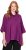 Ulla Popken Sparkling Draped Collared Tee Mulberry - T-shirt stampate da donna - 