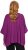 Ulla Popken Sparkling Draped Collared Tee Mulberry - T-shirt stampate da donna - 