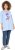 Ulla Popken Floral Motif 3/4 Sleeve Tunic Tee Light Blue - T-shirt stampate da donna - 