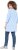 Ulla Popken Floral Motif 3/4 Sleeve Tunic Tee Light Blue - T-shirt stampate da donna - 