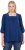 Ulla Popken Embroidered Detail 3/4 Sleeve Tee Dark Blue - T-shirt stampate da donna - 