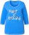 Ulla Popken Make It Amazing 3/4 Sleeve Graphic Tee Pacific Blue - T-shirt stampate da donna - 
