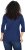 Ulla Popken Smile Rhinestone 3/4 Sleeve Graphic Tee Ink Blue - T-shirt stampate da donna - 
