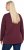 Ulla Popken Fawn Long Sleeve Graphic Tee Plum - T-shirt stampate da donna - 
