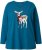 Ulla Popken Fawn Long Sleeve Graphic Tee Teal - T-shirt stampate da donna - 