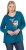 Ulla Popken Fawn Long Sleeve Graphic Tee Teal - T-shirt stampate da donna - 