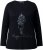 Ulla Popken Holiday Long Sleeve Graphic Tee Black - T-shirt stampate da donna - 