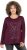 Ulla Popken Holiday Long Sleeve Graphic Tee Plum - T-shirt stampate da donna - 