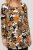 Scandinavian Caramel Flower Petals Tunic Orange and Brown - T-shirt stampate da donna - 