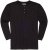 Adamo Sven Regular fit Serafino Long sleeve T-shirt Black - Magliette - Magliette Uomo Taglie Forti