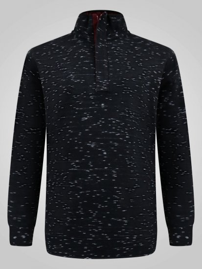D555 Chandler Reno 1/4 Zip Neck Sweatshirt With Bear Logo Nero - Felpe & felpe con cappuccio - Felpe & Felpe con Cappuccio Uomo Taglie Forti