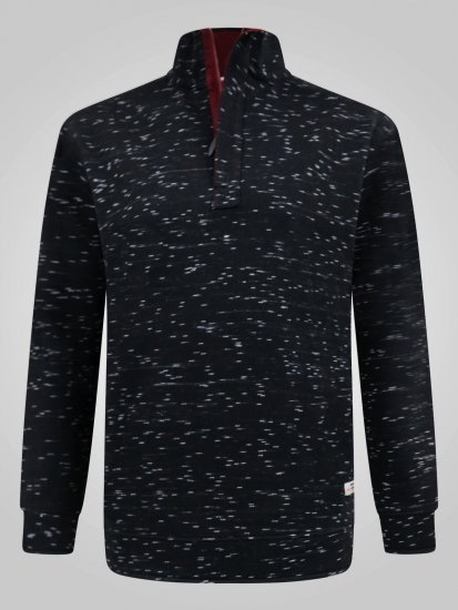 D555 Chandler Reno 1/4 Zip Neck Sweatshirt With Bear Logo Nero - Felpe & felpe con cappuccio - Felpe & Felpe con Cappuccio Uomo Taglie Forti