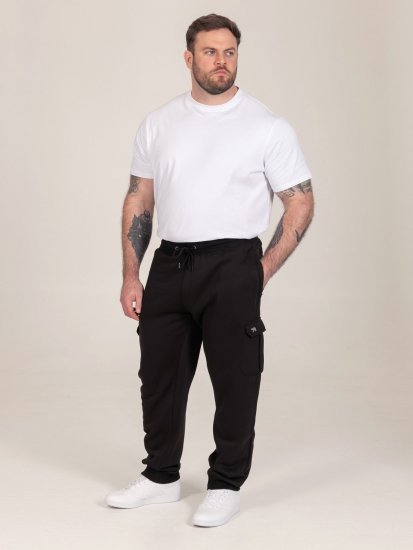D555 Dexter 1 Cargo Jogger With Bear Embroidery Nero - Pantaloni & pantaloncini tuta - Pantaloni Tuta Uomo Taglie Forti