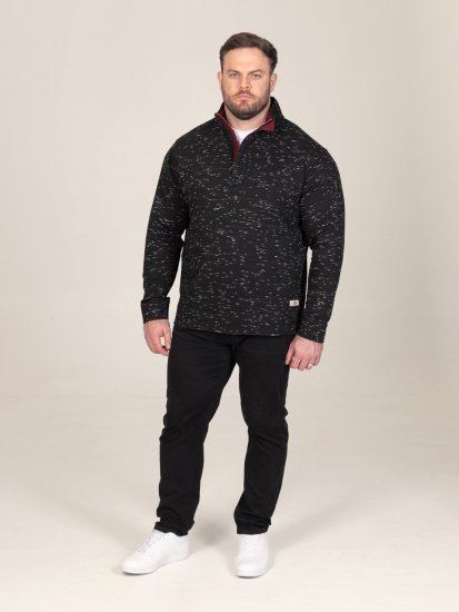 D555 Chandler Reno 1/4 Zip Neck Sweatshirt With Bear Logo Nero - Felpe & felpe con cappuccio - Felpe & Felpe con Cappuccio Uomo Taglie Forti