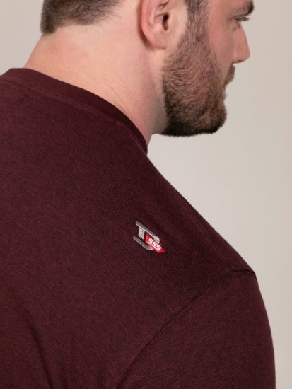 D555 Baldwin Grumpy Old Man Club Print Crew Neck T-shirt Burgundy/ Black Twist - Magliette - Magliette Uomo Taglie Forti