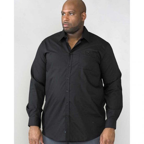 D555 Corbin Easy Iron-Shirt Black - Camicie - Camicie Taglie Forti Uomo